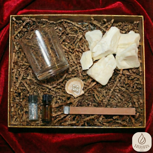 "Vanilla Pearl" Şömine Etkili Premium DIY Soya Mum Kiti | Warm Vanilla & Creamy Esanslı